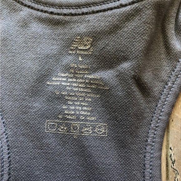 New Balance Racerback Gray Sports Bra Size L - Picture 3 of 6